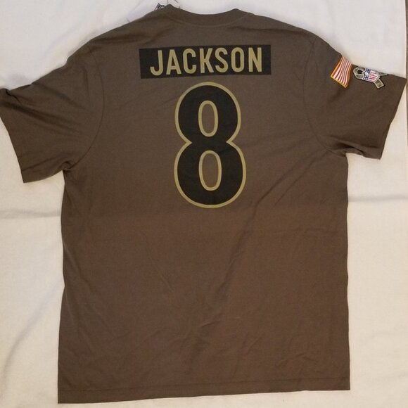 Nike Lamar Jackson Baltimore Ravens Salute to Service Name & Number T-Shirt, XL - Picture 4 of 9